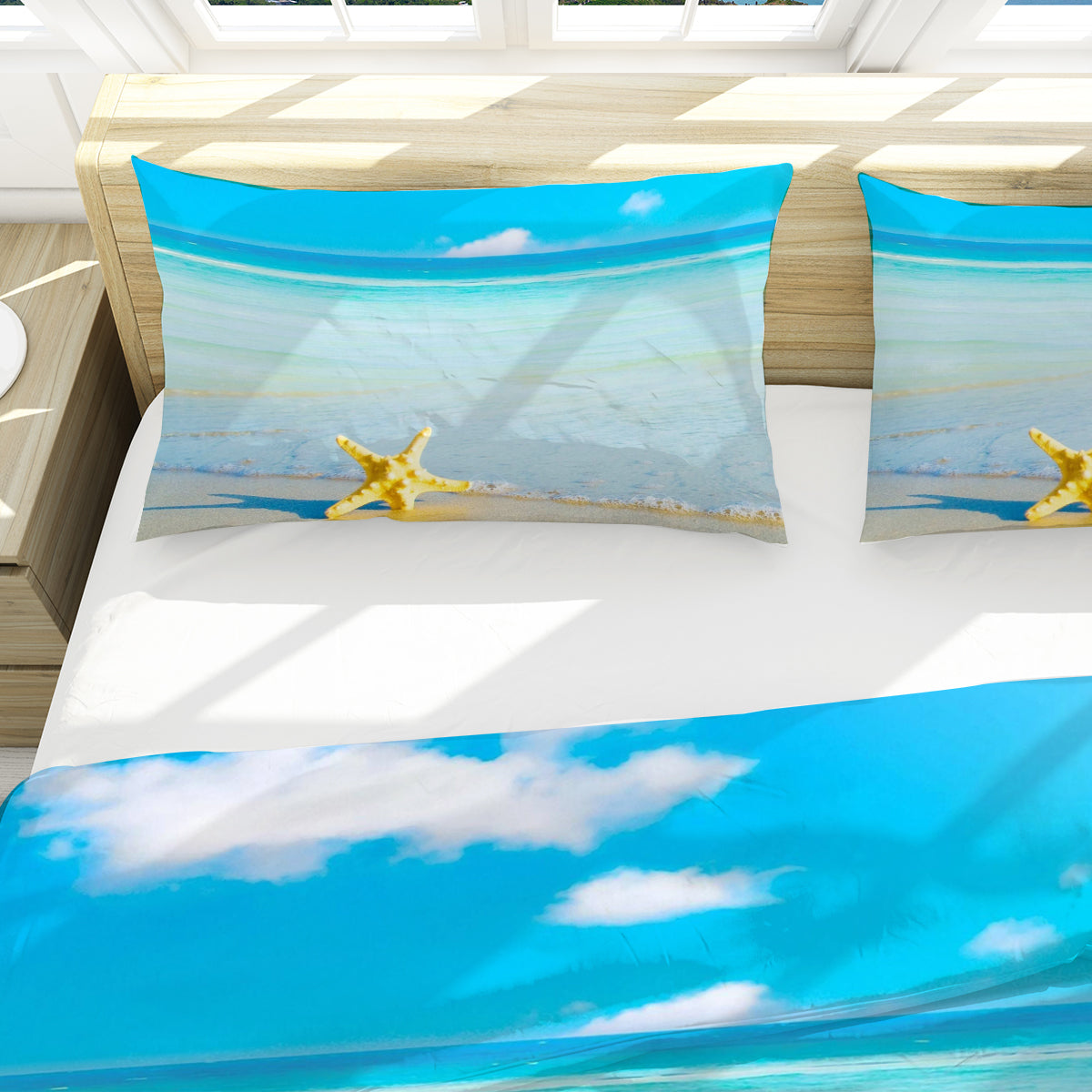 Reversible Beach Please Bed Cover Set - Soft & Stylish Duvet Cover for Coastal & Nautical Bedroom Decor - Perfect for Beach Houses, Vacation Rentals & Summer Bedroom Themes