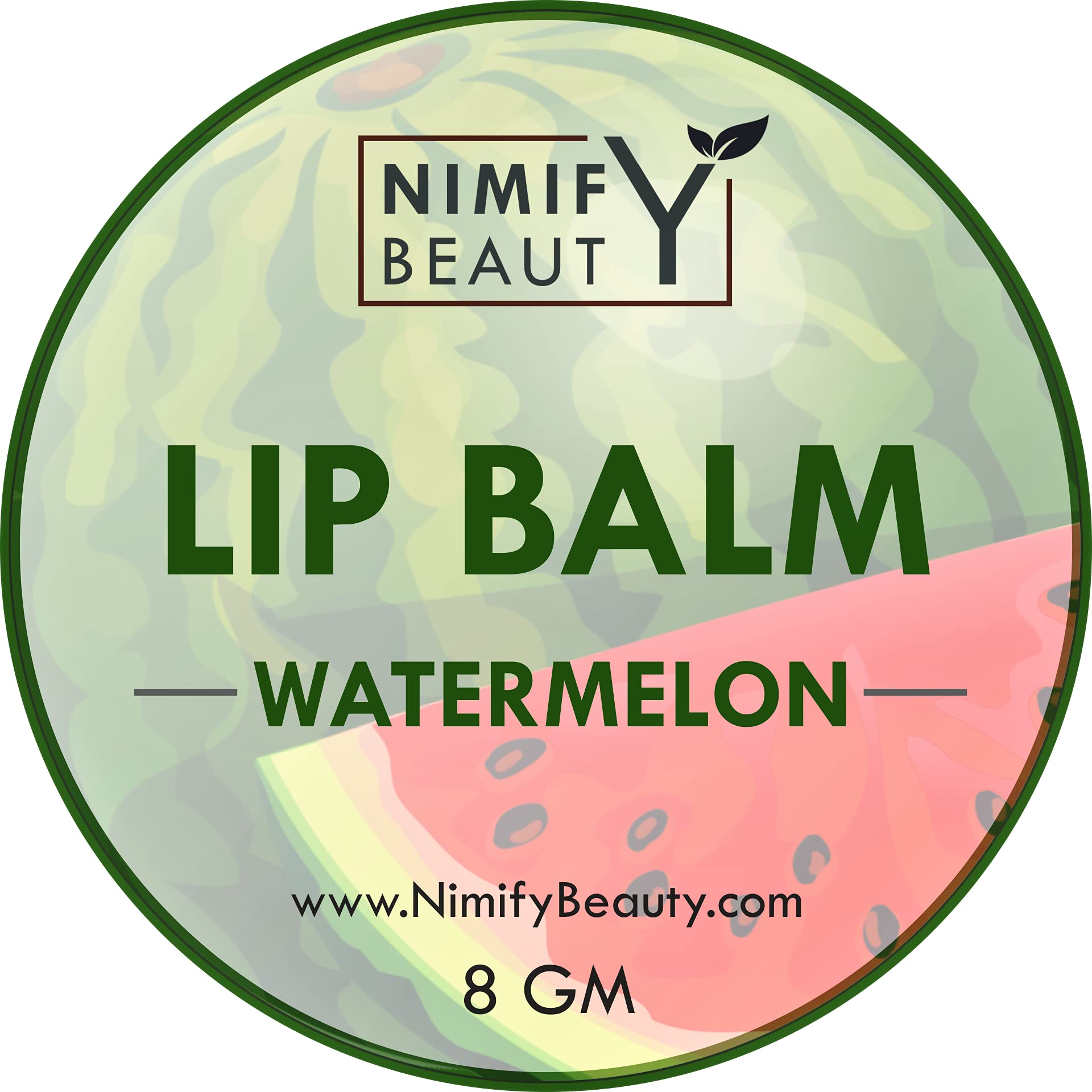 Organic Watermelon Lip Balm for Soft Pink Lips - Hydrating & Nourishing Lip Care - Perfect for Dry Lips, Chapped Lips & Everyday Use