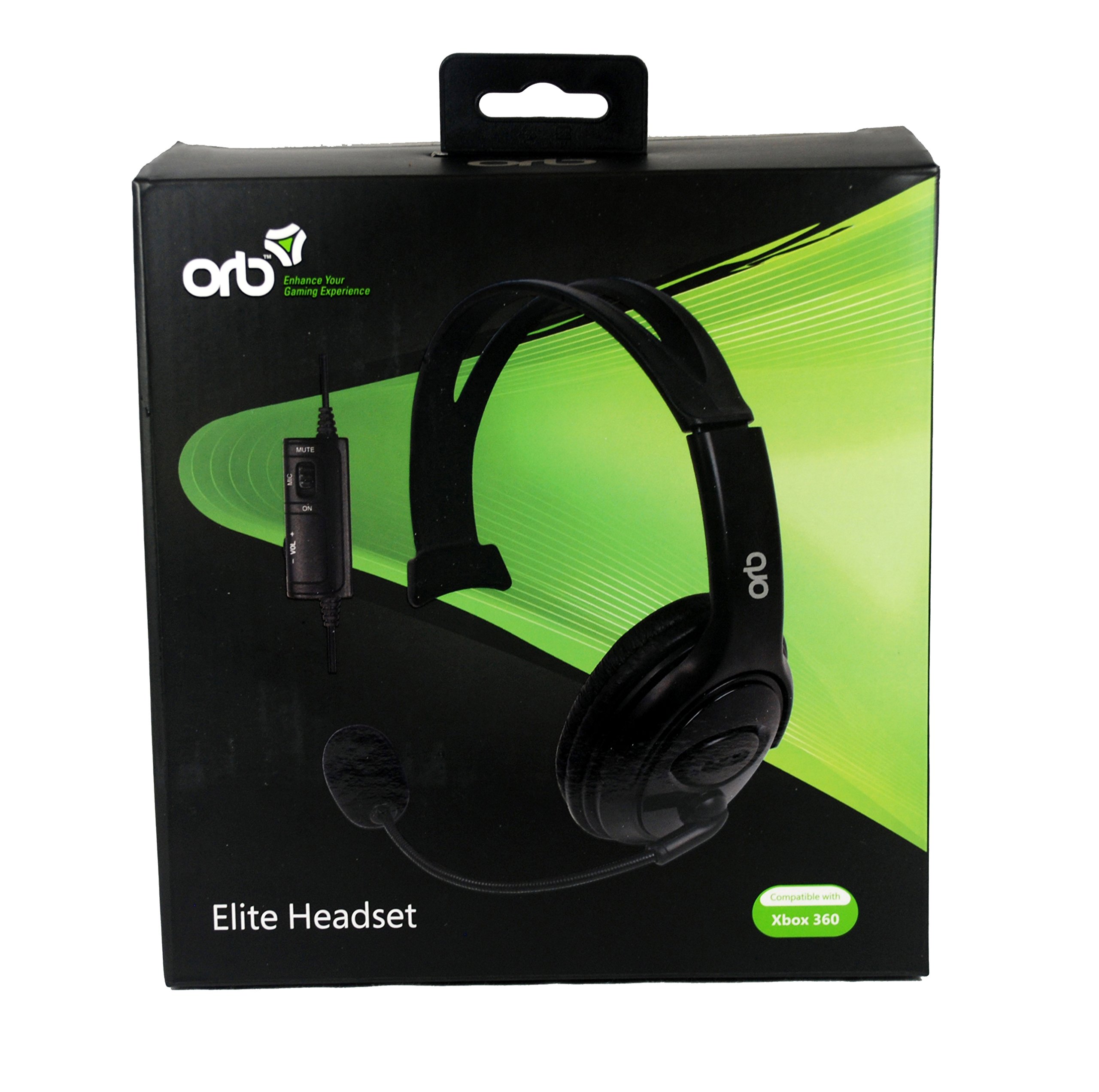 ORB Elite Gaming Headset for Xbox 360 - Black | Noise Cancelling Mic, Surround Sound | Perfect for FPS, Racing & Online Multiplayer Games