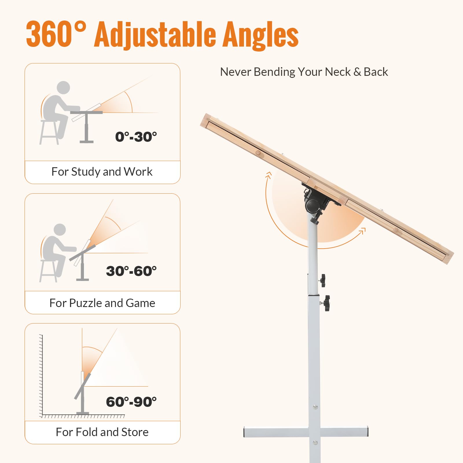 Adjustable Height Tiltable Puzzle Table with Drawers & Legs - 1500 Piece Capacity Portable Jigsaw Board for Adults & Seniors - Perfect for Mother's Day Gifts, Family Game Nights & Relaxing Hobbies