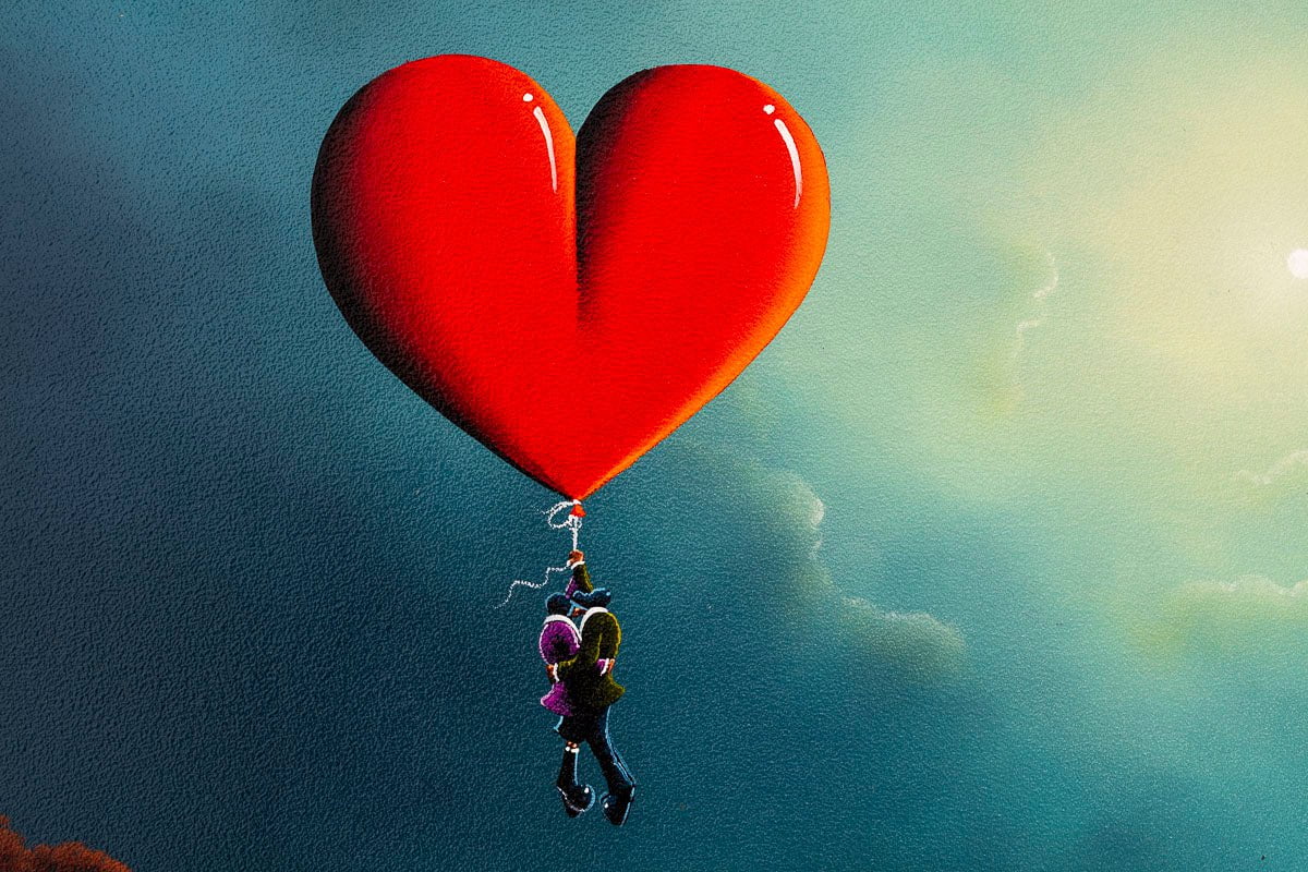 Original SOLD - A Love That Carries Us Away Romantic Wall Art for Bedroom & Living Room Decor | Perfect Gift for Couples & Anniversaries