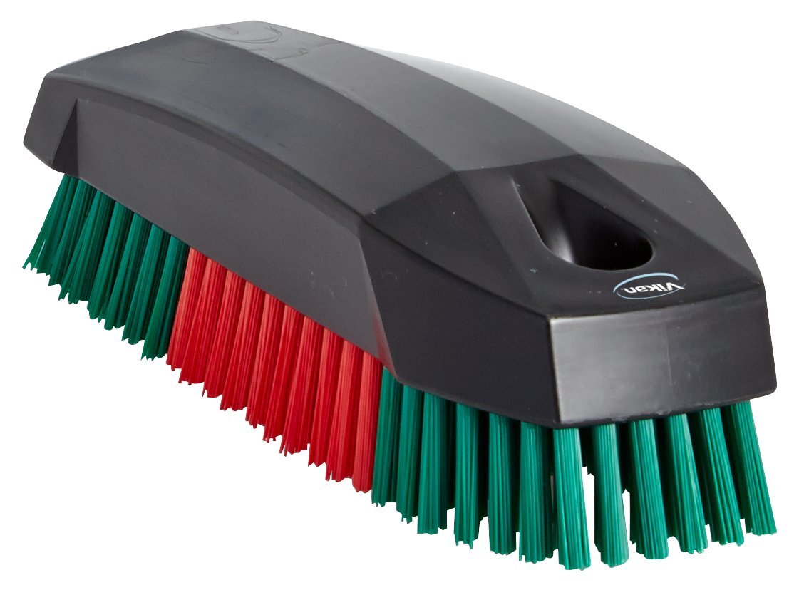 Vikan Heavy-Duty Nail Brush for Crafts & Workshops - High-Temperature Resistant (Max 100°C) - 4.5 x 1.8 Inch - Perfect for Auto Shops, Construction Sites & Industrial Cleaning