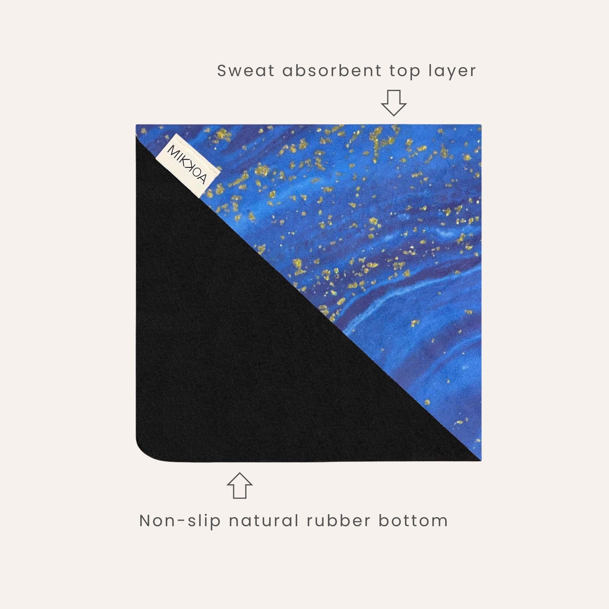Eco-Friendly Travel Yoga Mat 1.5mm - Foldable & Lightweight Exercise Mat for Yoga, Pilates, Gym, Backpacking & Outdoor Activities | Machine Washable | Perfect for Travel, Yoga Retreats & Home Workouts