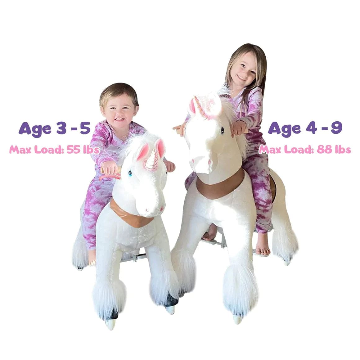 Ponycycle Ride-On Toy for Kids Ages 4-8 | Medium Size | Interactive Rocking Horse for Indoor & Outdoor Play | Perfect Birthday Gift for Boys & Girls