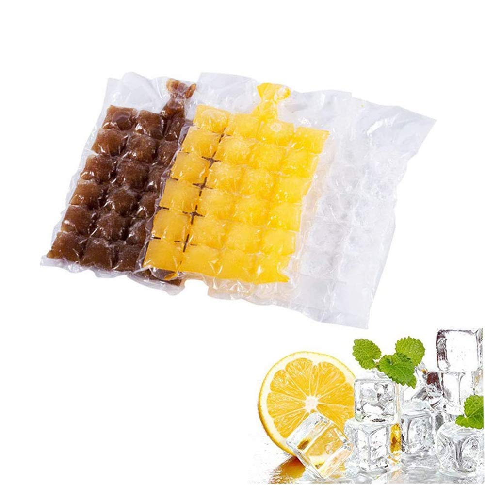 2 Pack 480 Ice Cubes - Disposable Reusable Ice Bags with Seal for Freezing - Perfect for Cocktails, Smoothies, and Party Drinks - Leakproof Ice Cube Maker Molds for Freezer