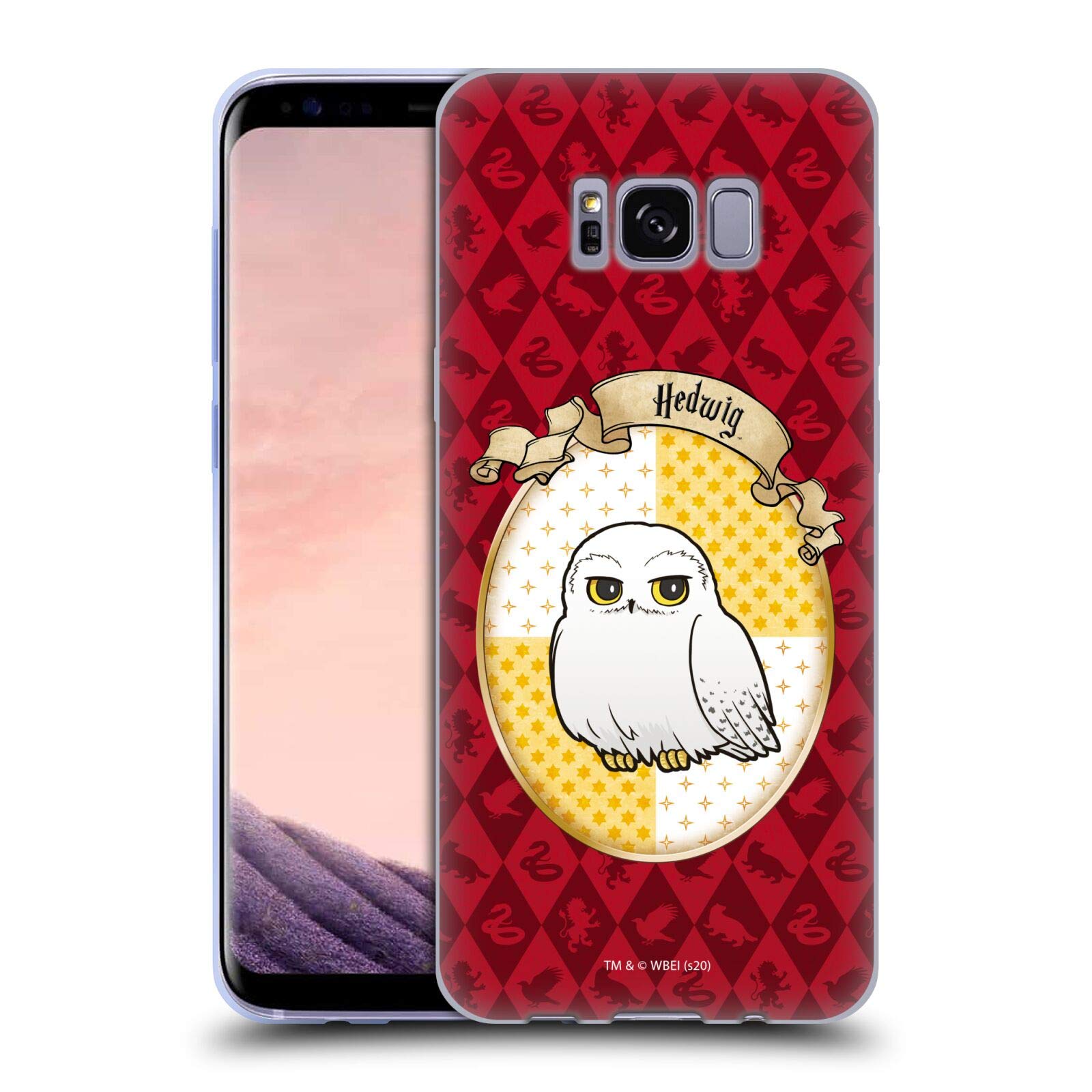 Harry Potter Hedwig Deathly Hallows XXXVI Soft Gel Case for Samsung Galaxy S8 - Officially Licensed by Head Case Designs - Perfect for Fans, Daily Use, and Gift Giving