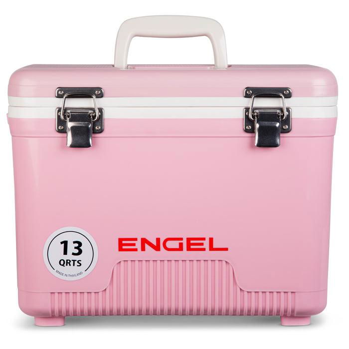 13 Quart Insulated Cooler & Dry Box - Pink | Portable Food Storage for Picnics, Camping & Outdoor Adventures