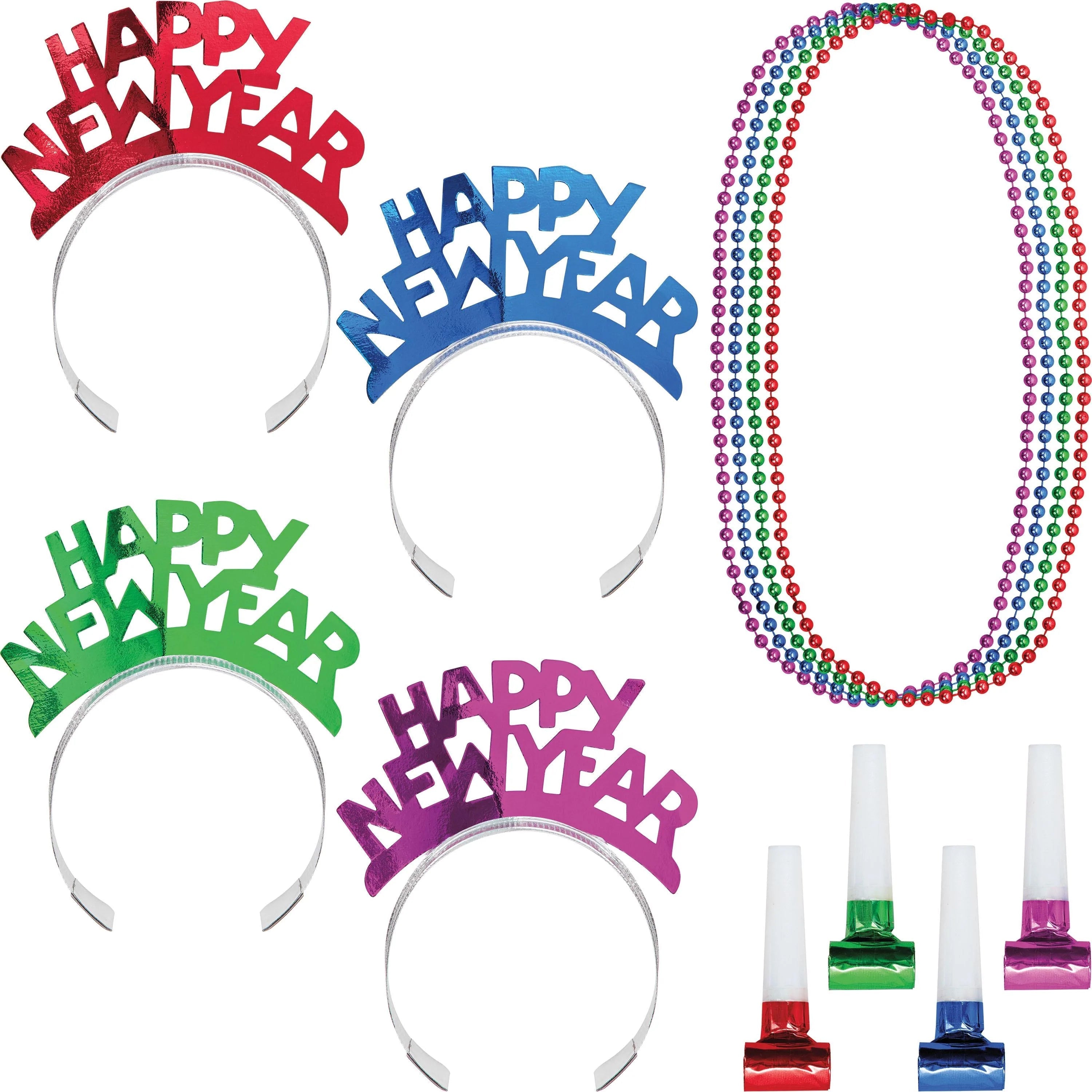 12-Piece Assorted Colors New Year Wearables Kit for Kids - Perfect for Parties, School Events & Holiday Celebrations