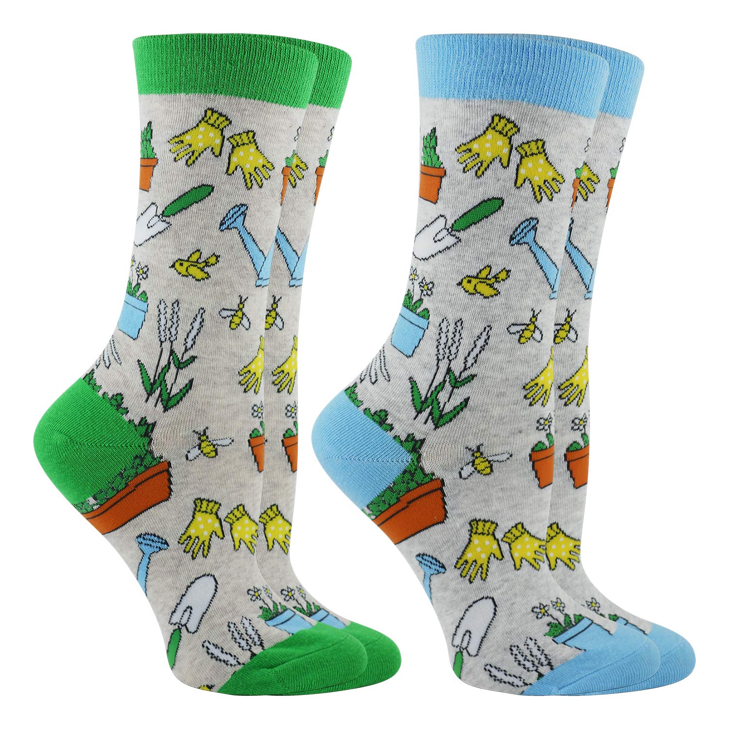 Women's Garden Tool Socks - Comfortable Non-Slip Gardening Socks Gift Set (2-Pack) - Perfect for Outdoor Work, Yard Care & Gardening Enthusiasts