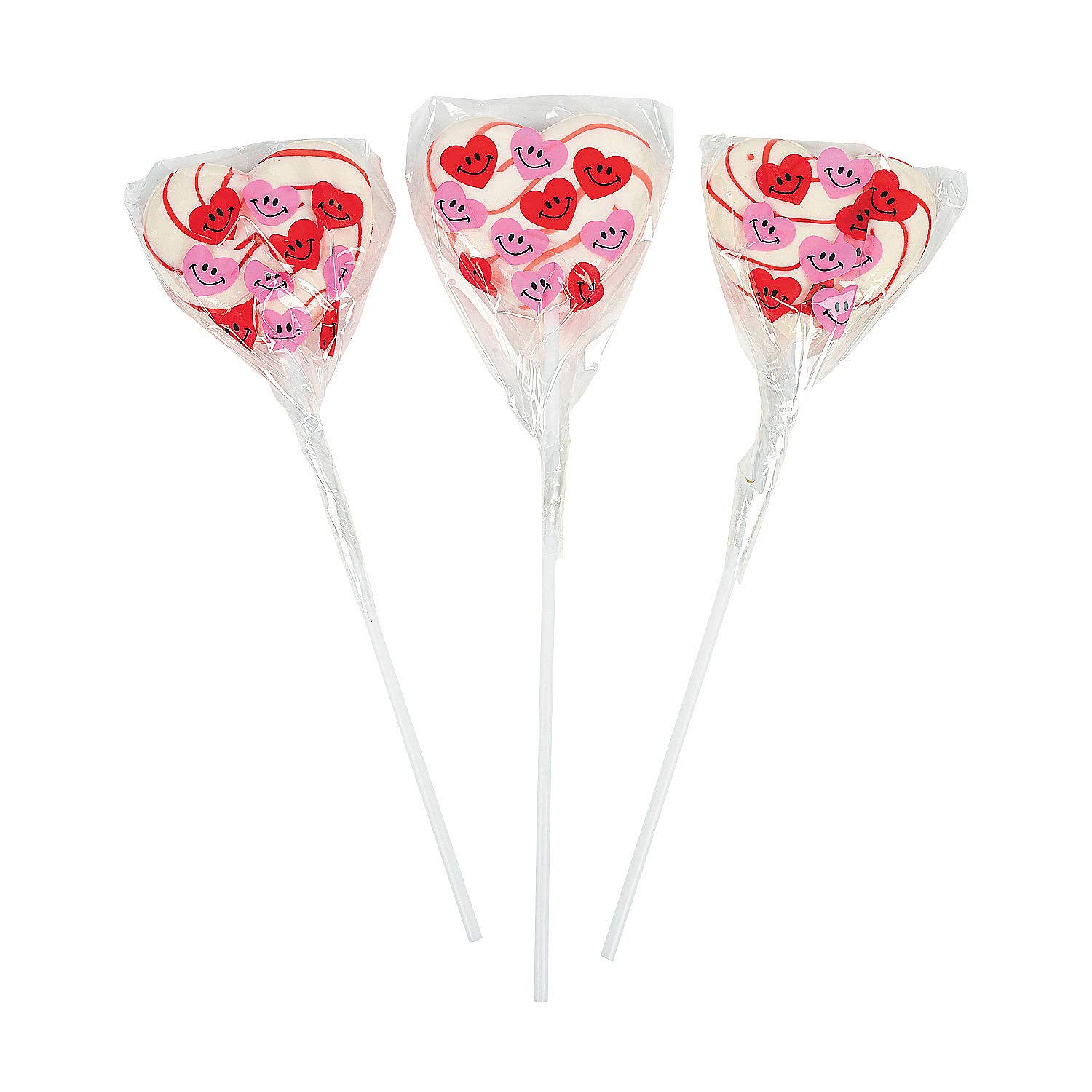 Heart-Shaped Swirl Lollipops - 12 Pack Colorful Candy for Valentine's Day, Birthday Parties, Wedding Favors and Sweet Treats