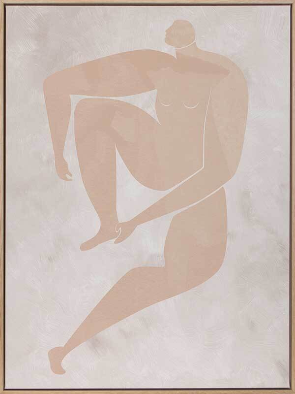 Amelie Cut Out Canvas Art Print - Modern Wall Decor for Living Room, Bedroom & Office - Perfect for Home & Office Decoration
