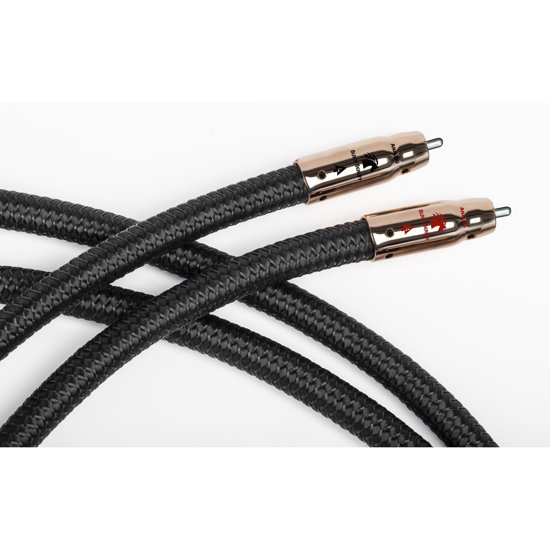Premium AudioQuest Black Beauty RCA Audio Cables - High-Quality Stereo Interconnect Pair for Home Theater, Hi-Fi Systems & Audiophile Setups