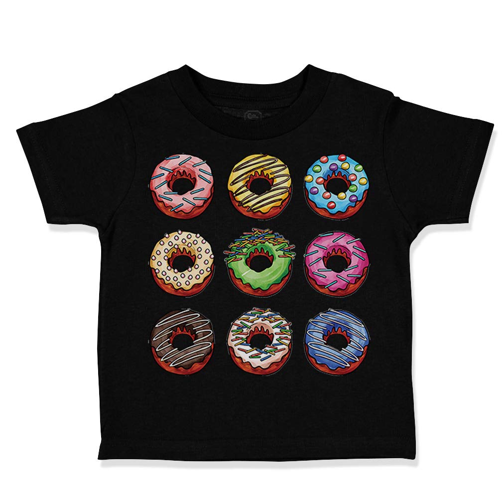 Funny Donut Toddler T-Shirt - 100% Cotton Cute Baby Boy & Girl Clothes - Perfect for Playdates, Birthday Parties & Everyday Wear