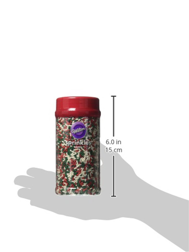 Wilton Bulk Jimmies Christmas Sprinkles - Holiday Baking Decorations for Cookies, Cakes & Cupcakes - Red & Green Festive Toppings