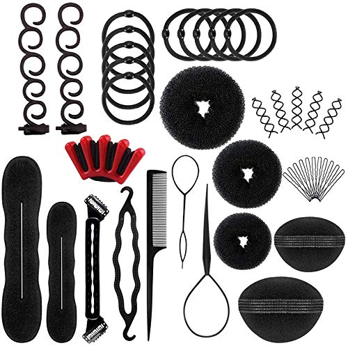 Zunedhys Hair Styling Set - Professional Hair Design Tools & DIY Accessories Kit for Braiding, Sculpting & Quick Spiral Styles | Perfect for Salons, Home Use & Special Occasions