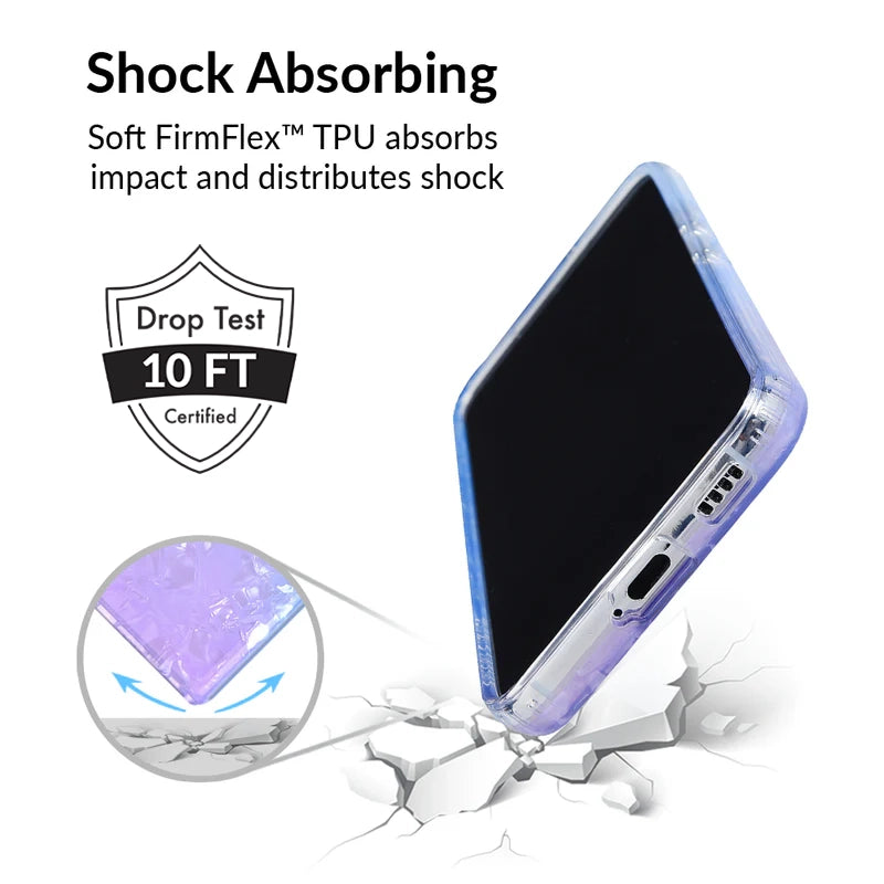 Blue Opal Quartz Samsung Phone Case - Durable Protective Cover for Galaxy S21/S22/S23 - Stylish Crystal Clear Design for Everyday Use & Special Occasions