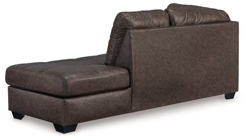 Barlin Mills Umber Sofa with Chaise Lounge - Modern Sectional Couch for Living Room, Family Room & Home Theater (Model 1700317/66)