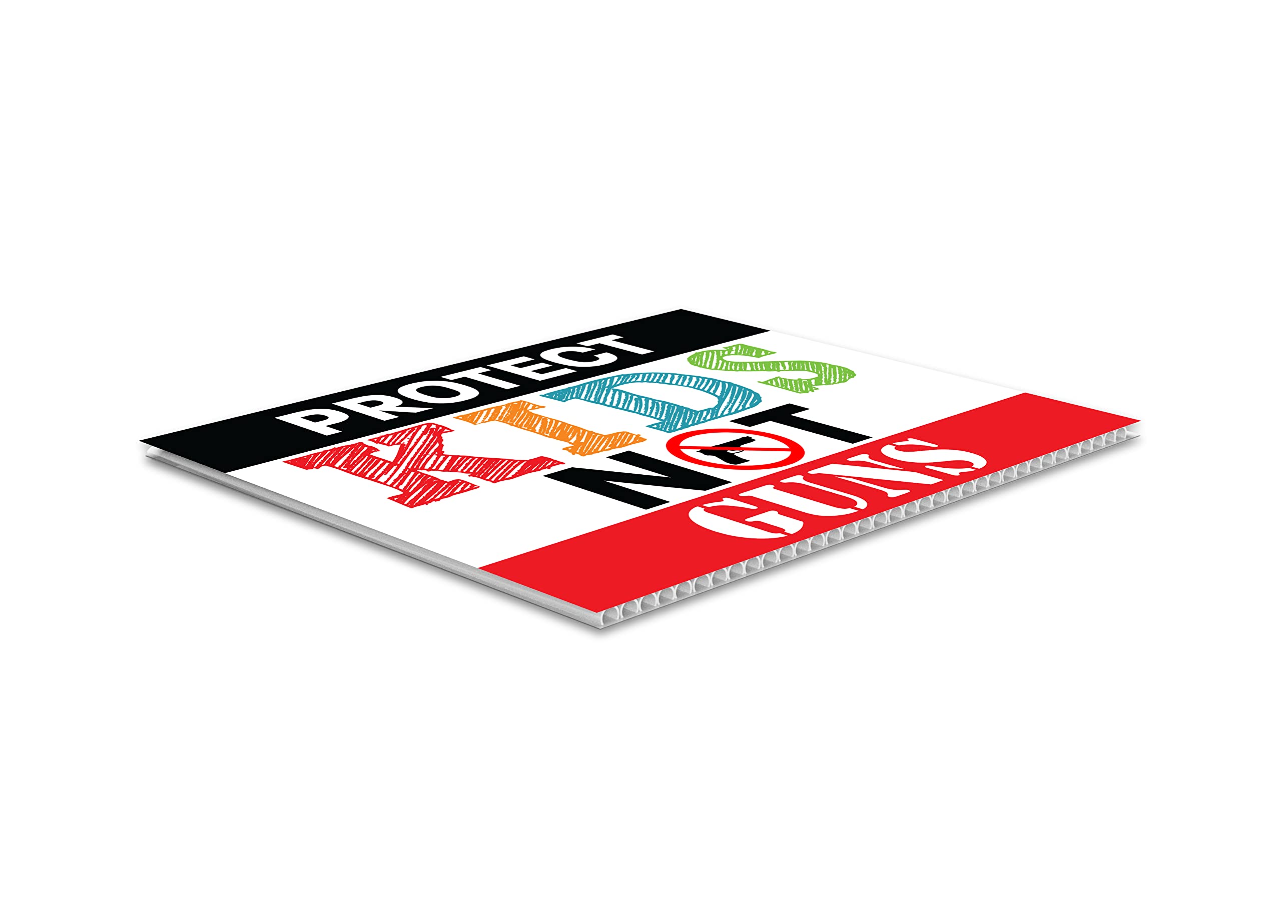 Stop Gun Violence Yard Sign - Protect Kids Not Guns Double Sided 24