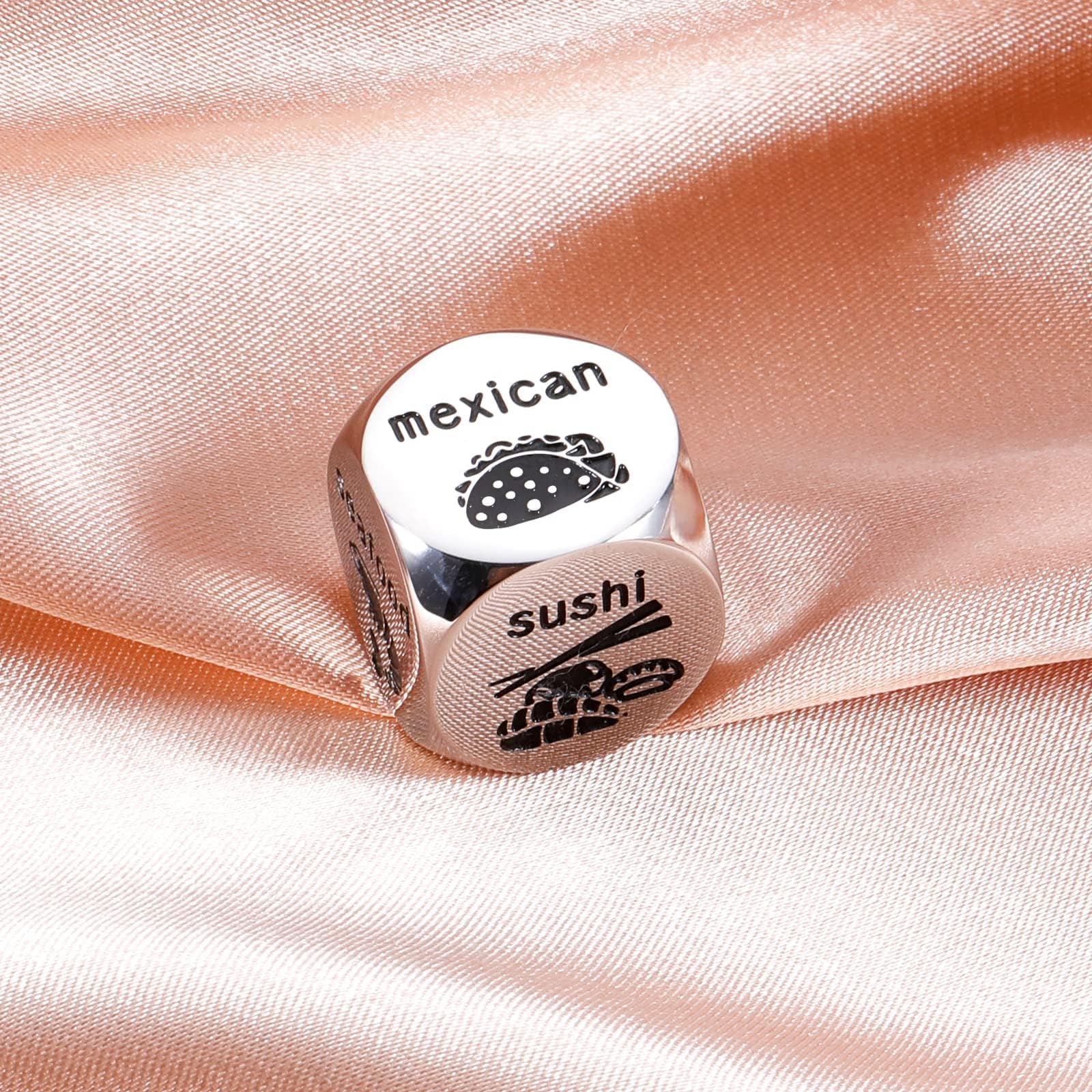 Valentine's Day Food Dice - Fun Couples Gift for Boyfriend, Girlfriend, Husband & Wife | Christmas Stocking Stuffer, Anniversary & Birthday Present for Men & Women | Perfect for Date Nights, Game Nights & Romantic Surprises