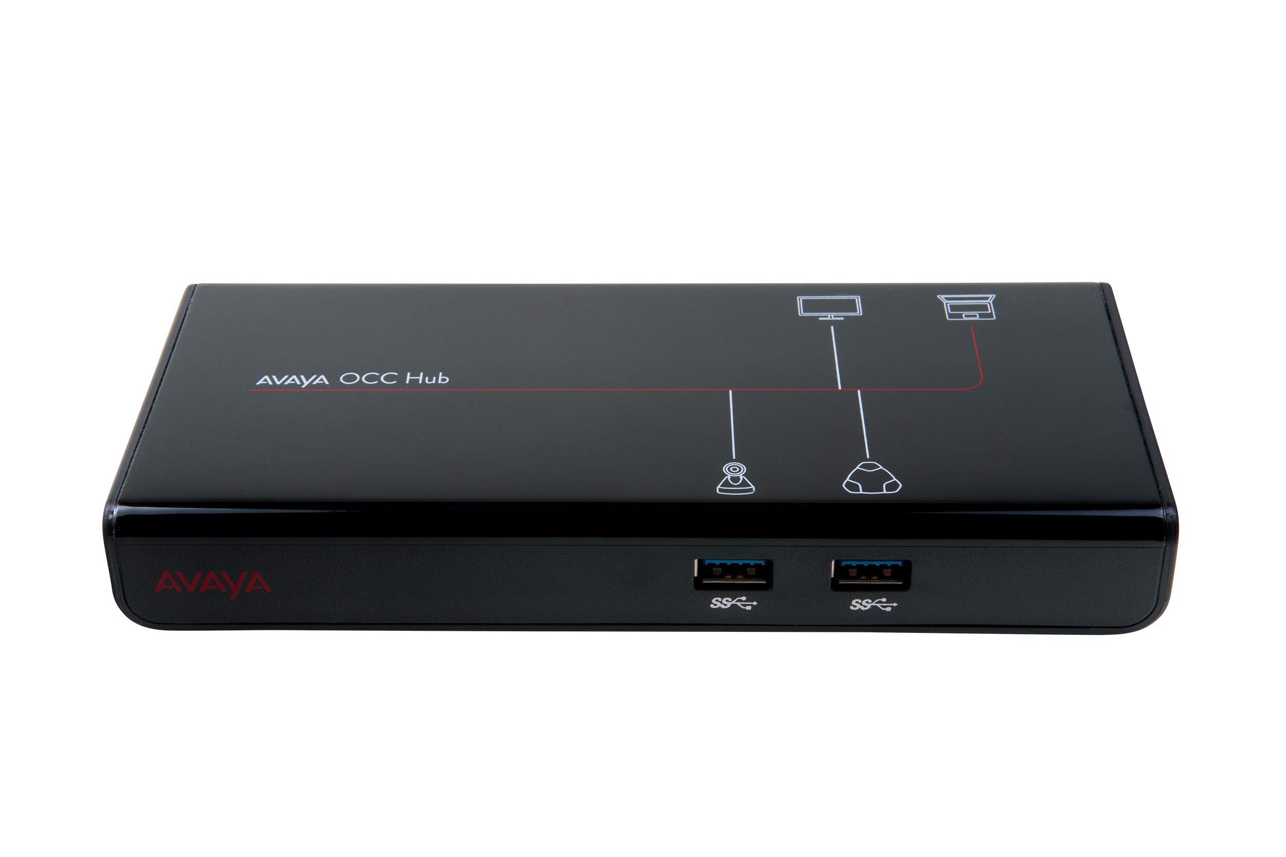Avaya One Cable Connect Hub - 3-Port USB & HDMI Hub for Laptops, Monitors & Speakers - Plug & Play Adapter - Black - Perfect for Home Office, Gaming & Multi-Screen Workstations