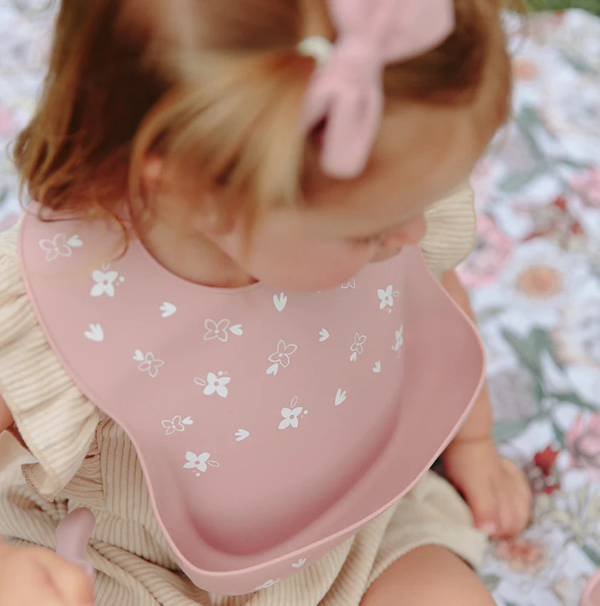 One Chew Three Silicone Catch Bib - Waterproof Baby Feeding Bib with Deep Food Pocket for Mess-Free Meals - Perfect for Infants & Toddlers at Home, Restaurants or Daycare
