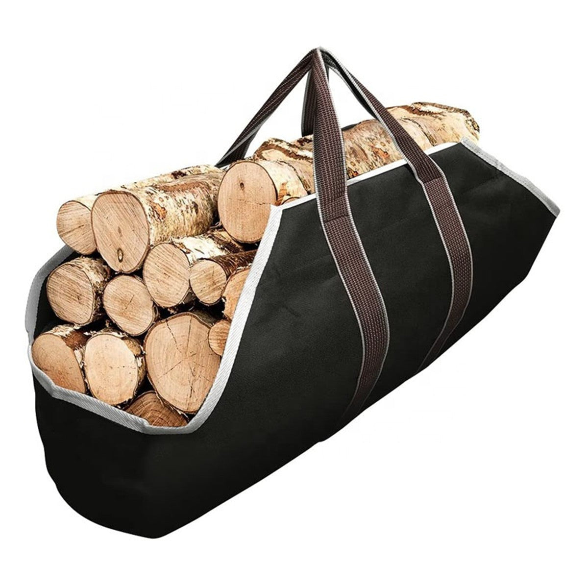 Voda Firewood Carrier Bag - Heavy Duty Log Holder with Handles for Camping, Fireplace & Outdoor Use