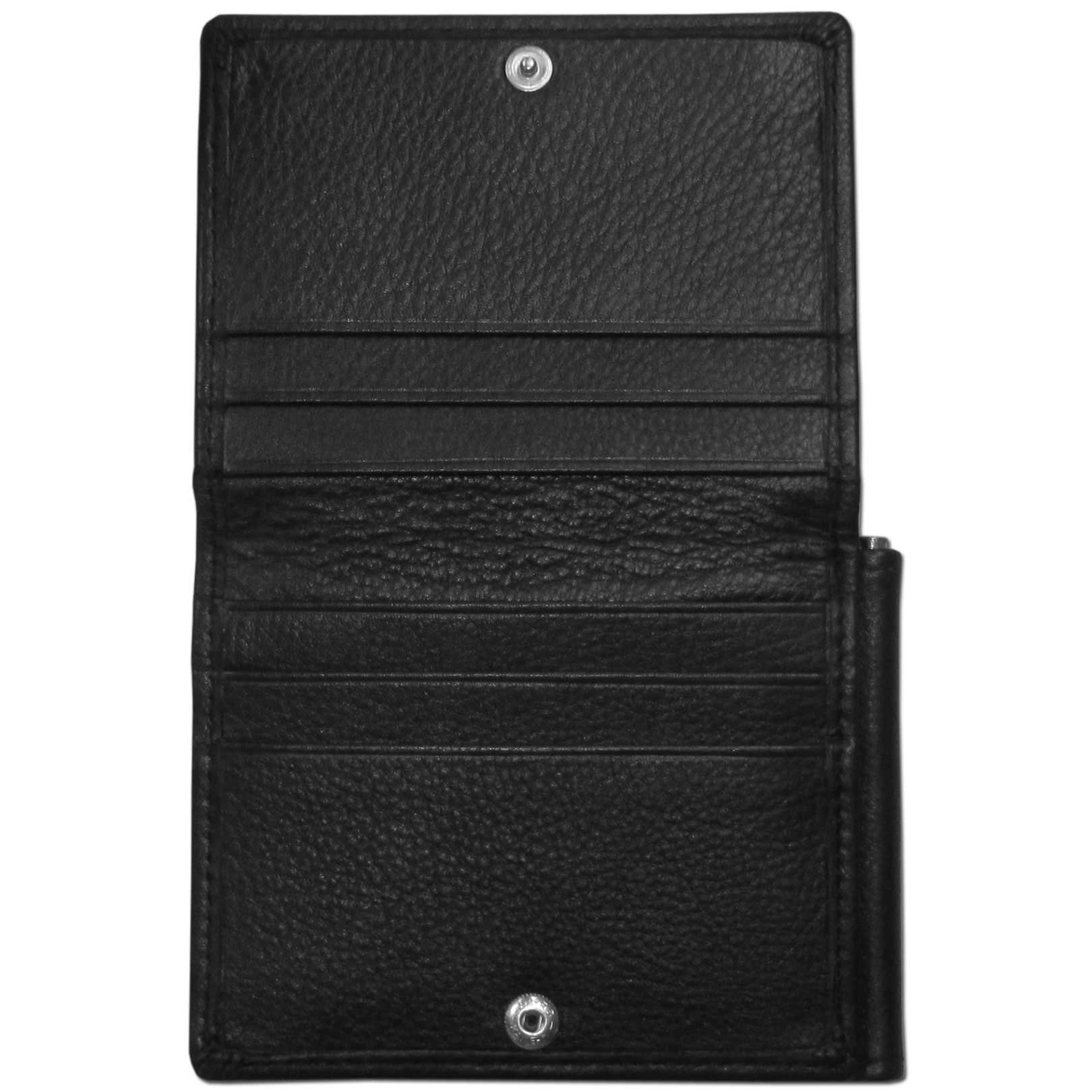 Siskiyou Sports Genuine Leather NFL Bill Clip Wallet - Perfect for Football Games, Tailgating & Everyday Use