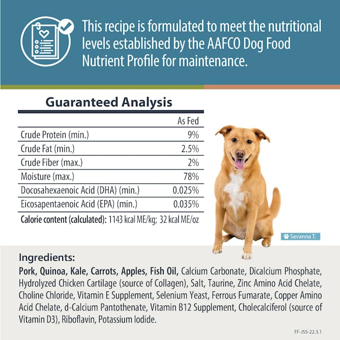 JustFoodForDogs Frozen Fresh Dog Food for Sensitive Skin & Allergies - Human-Grade Complete Meal or Topper with Joint & Skin Support - 18oz (21 Pack) | Ideal for Dogs with Skin Issues & Joint Pain - Perfect for Daily Meals or Food Topping