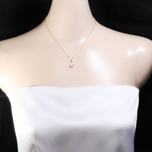 18K Yellow Gold Pearl Necklace for Women - Elegant Bridal Jewelry, Wedding Gift & Anniversary Present - Perfect for Formal Events, Date Nights & Special Occasions