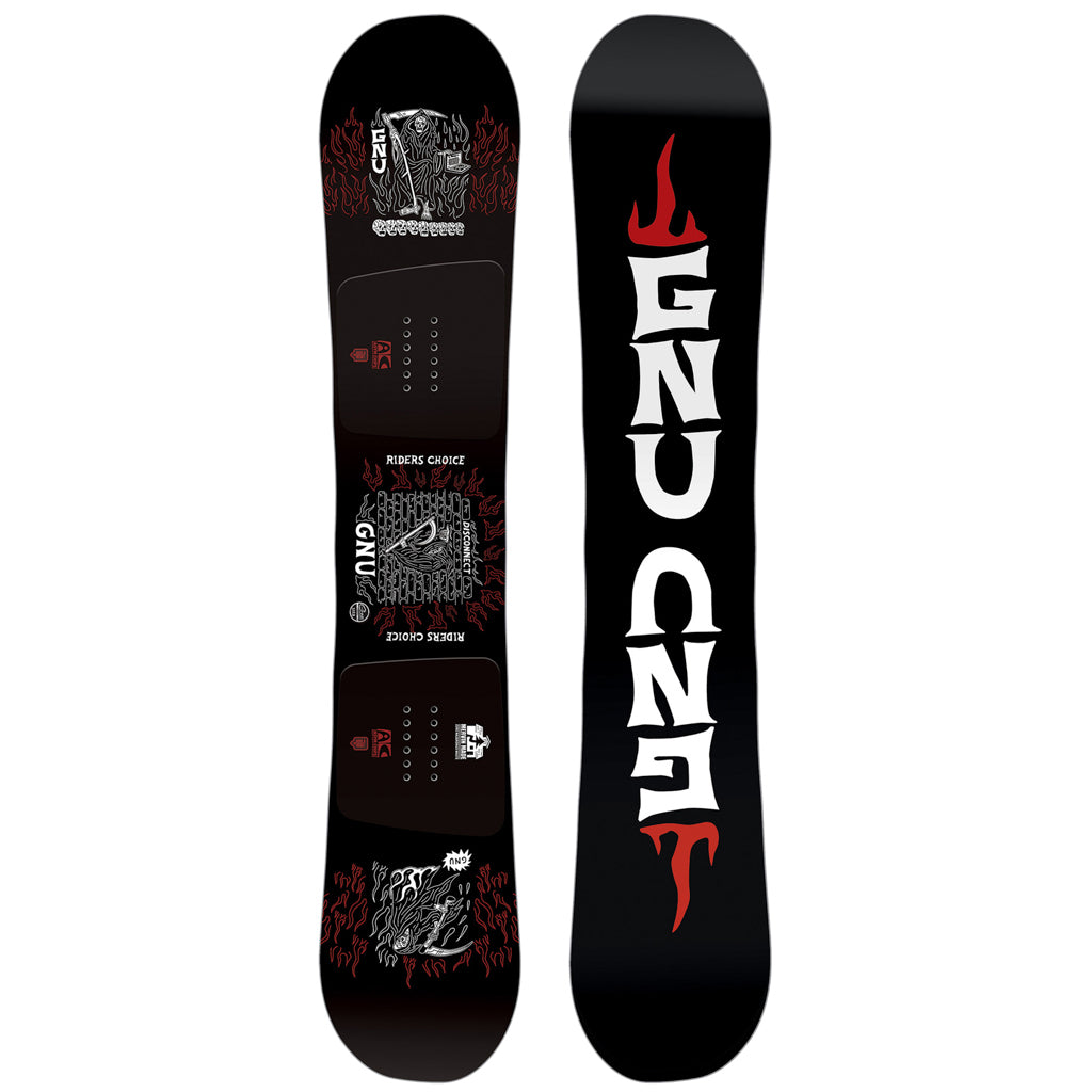 Gnu Riders Choice Snowboard for Men 2025 - All-Mountain Freestyle Snowboard for Powder, Park & Backcountry Riding
