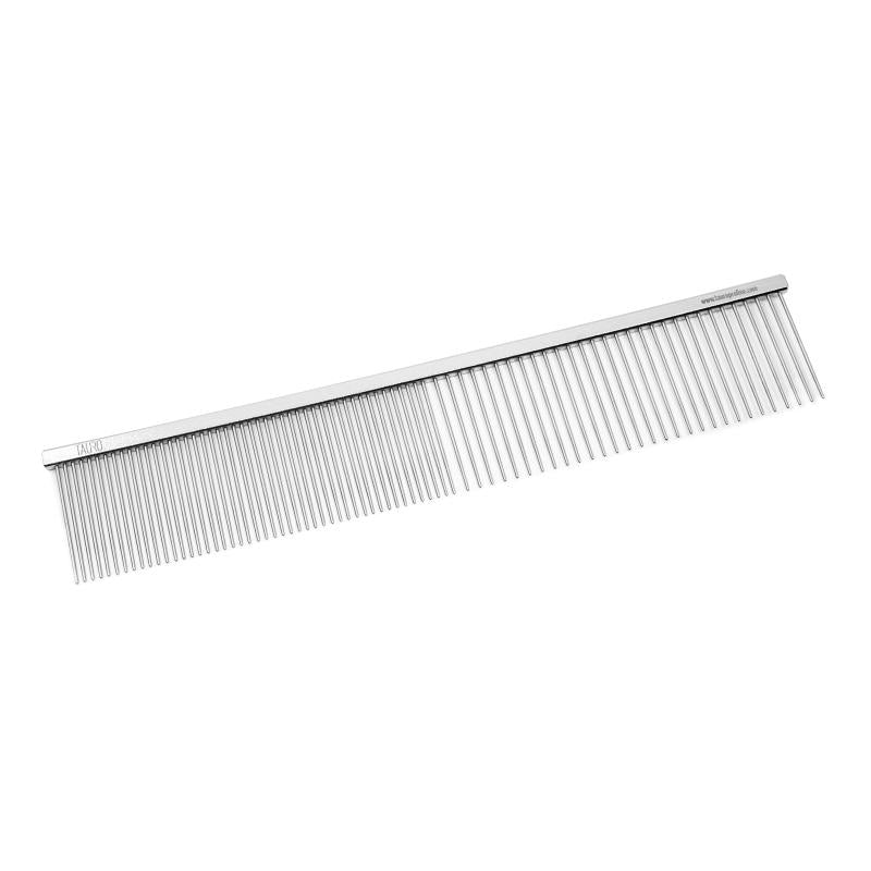 Tauro Pro Line Comb - Metallic Hair Comb with Sparse & Dense Teeth for Styling, Detangling & Salon Use - Professional Hairdressing Tool for Men & Women