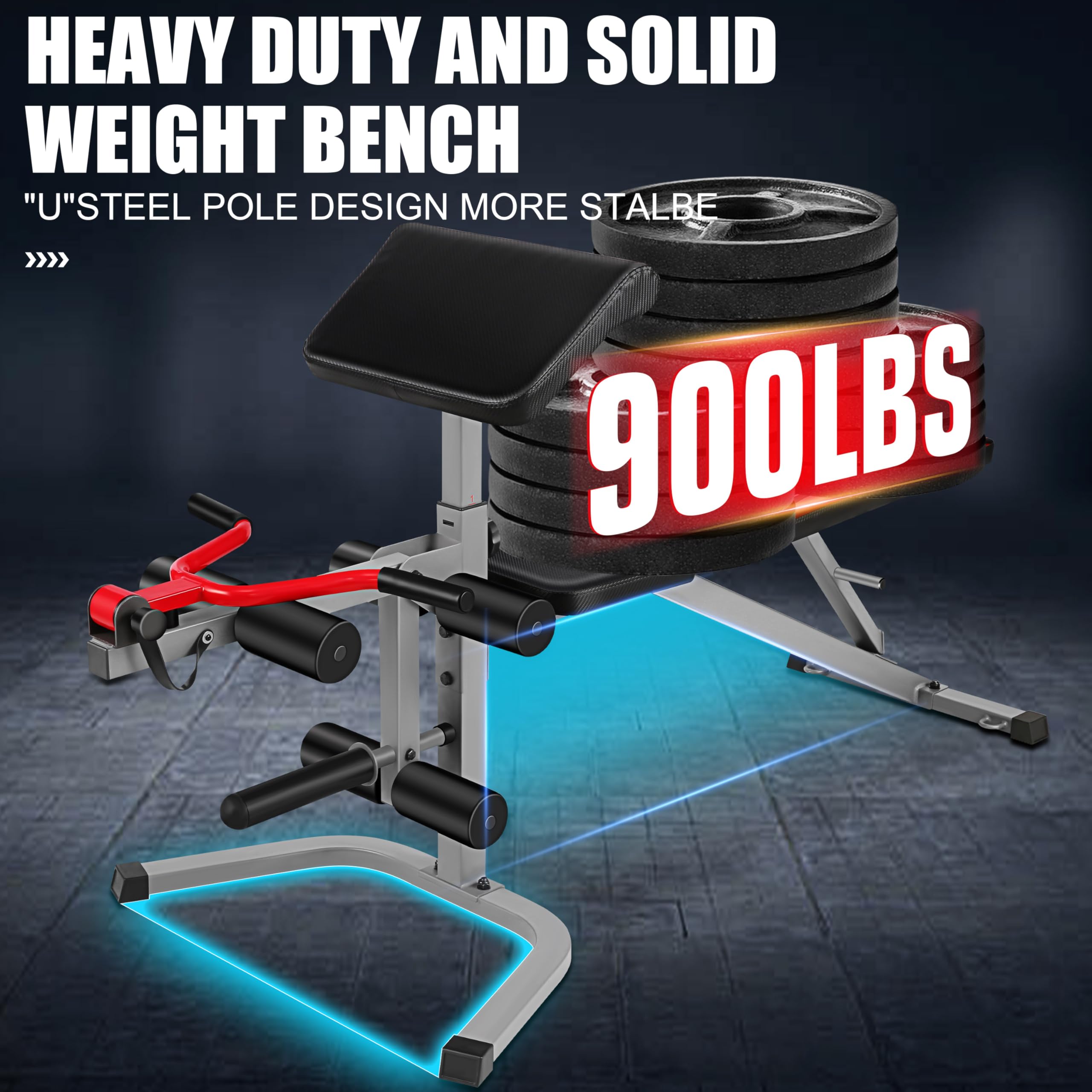 OPPSDECOR Adjustable Weight Bench Set with Preacher Curl & Leg Extension - Professional Home Gym Equipment for Full Body Workout | Perfect for Strength Training, Muscle Building & Home Fitness Routines
