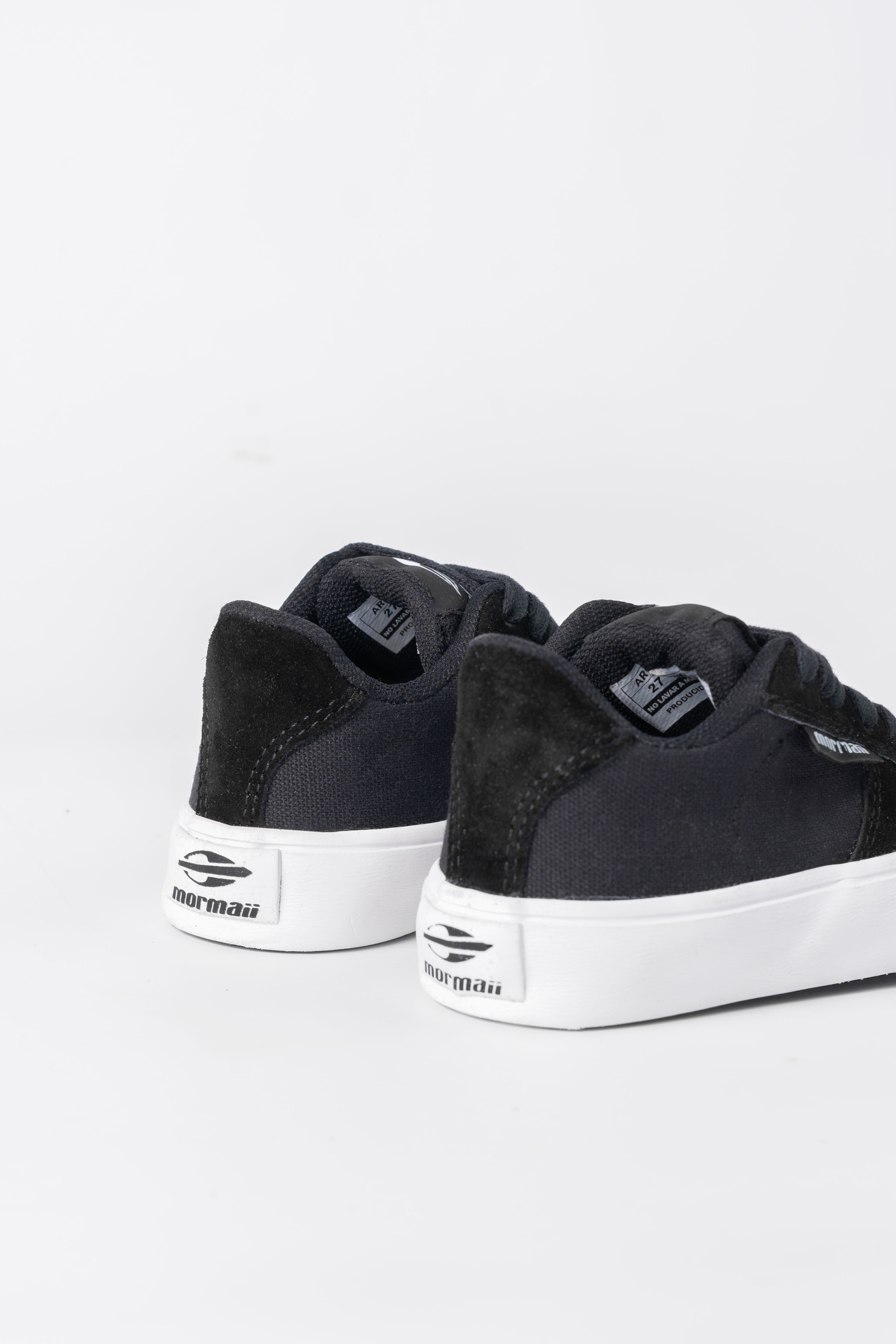 Mormaii Kids Black Sneakers - Lightweight Comfortable Shoes for Boys & Girls - Perfect for School, Play & Outdoor Activities