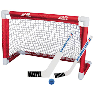 A&R Mini Soccer Goal Set with Net, Ball & Pump - Portable Kids Football Training Equipment for Backyard, Park & Beach Play