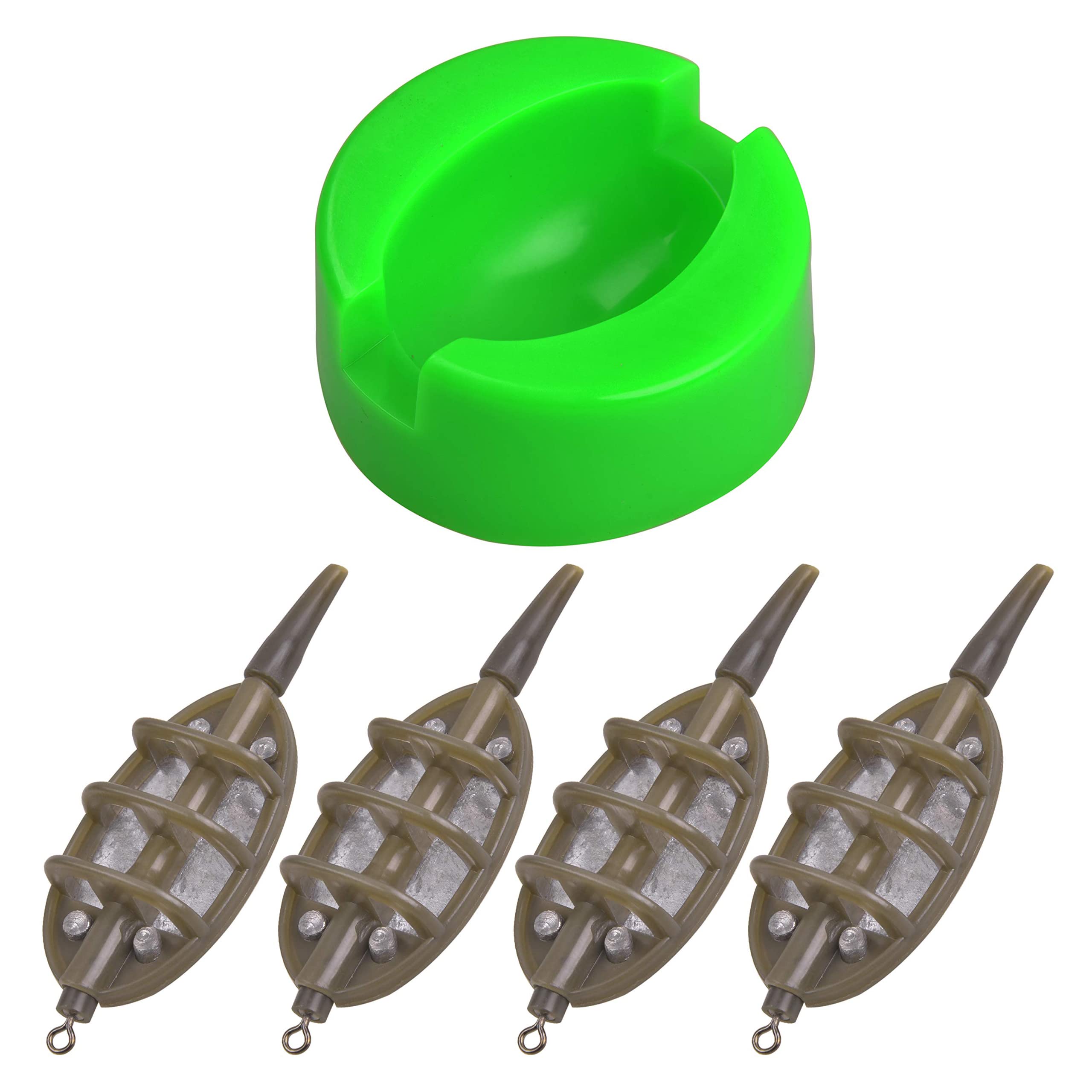 **Inline Method Feeders Set for Carp Fishing - 4 Pack with Quick Release Bait Holder | Perfect for Freshwater Fishing, Lake & River Angling**