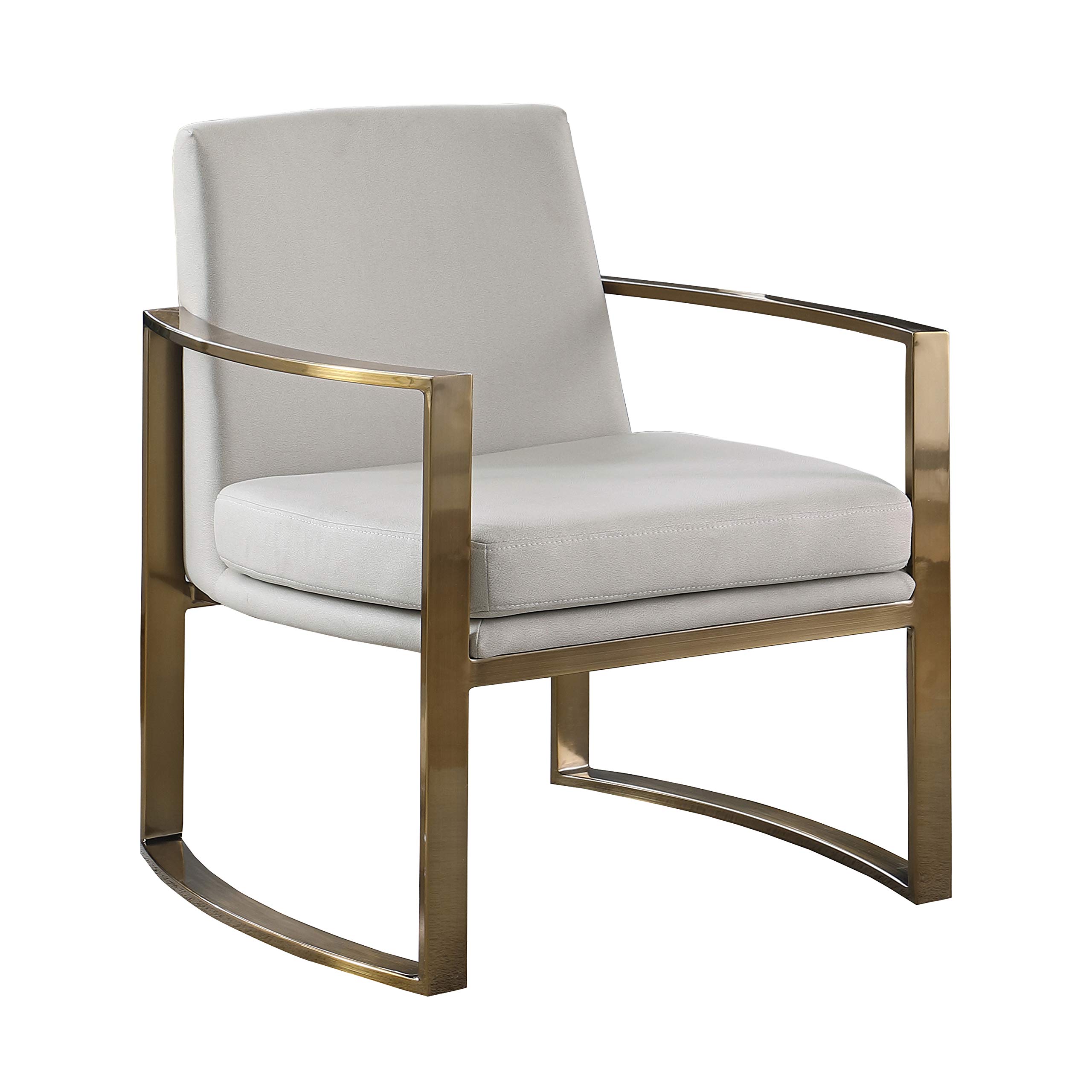 Coaster Furniture Accent Chair - Cream & Bronze Upholstered Living Room Chair 903048 | Perfect for Home Office, Lounge & Reading Nook