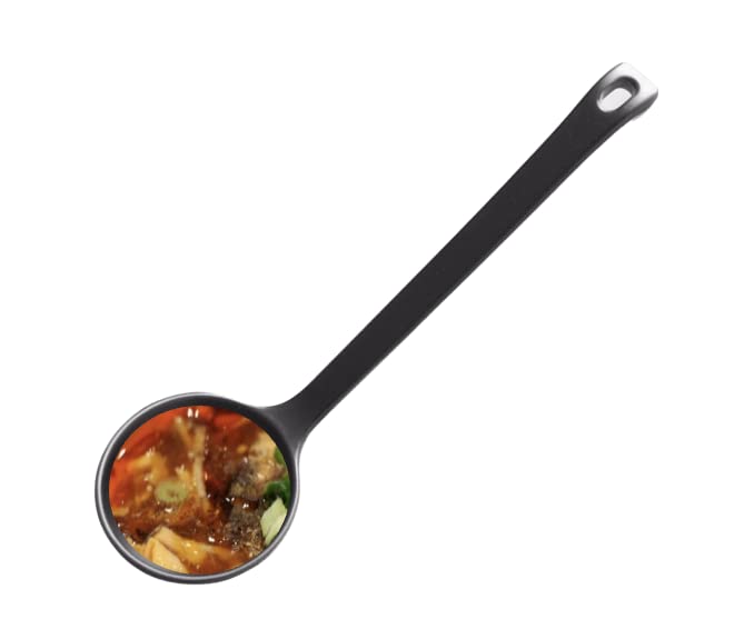 Melamine Japanese Ramen & Vietnamese Pho Noodle Soup Serving Spoon - 8.25 Inch Black Utensil Set (Pack of 288) - Perfect for Asian Restaurants, Home Kitchens & Food Service