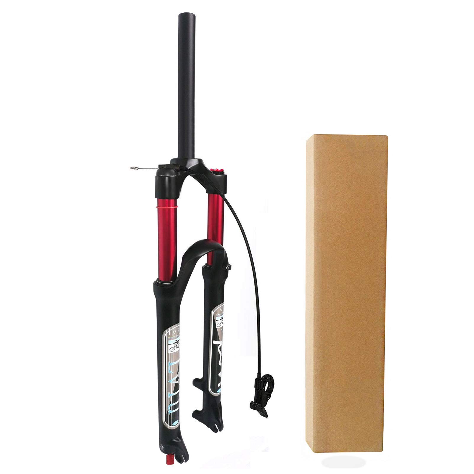 Premium Magnesium Alloy MTB Front Suspension Fork - 26/27.5/29 Inch Rebound Adjustable QR 9mm Mountain Bike Fork with Remote Lockout | Ideal for Trail Riding & Downhill Biking (27.5 Inch, Straight Remote Lock Out)
