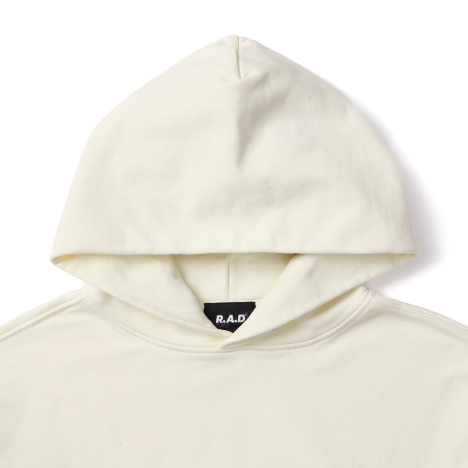 Crew Hooded Sweatshirt Off White - Comfortable Pullover Hoodie for Men & Women - Perfect for Casual Wear, Gym, and Outdoor Activities
