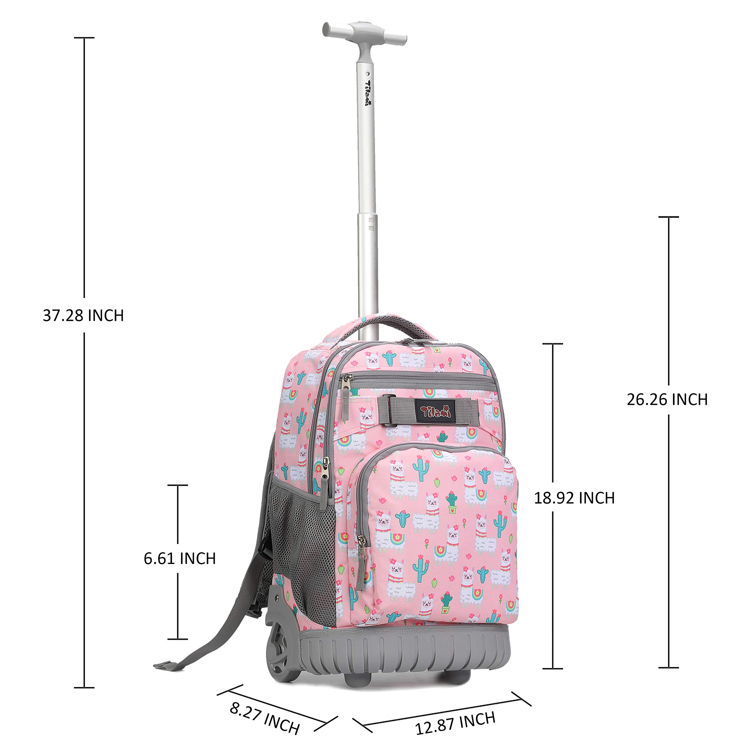 Tilami 18 Inch Rolling Backpack with Wheels - Lightweight Wheeled Backpack for School, College, Travel & Commuting - Perfect for Students, Boys & Girls - Ideal for Airports, Campus & Daily Use