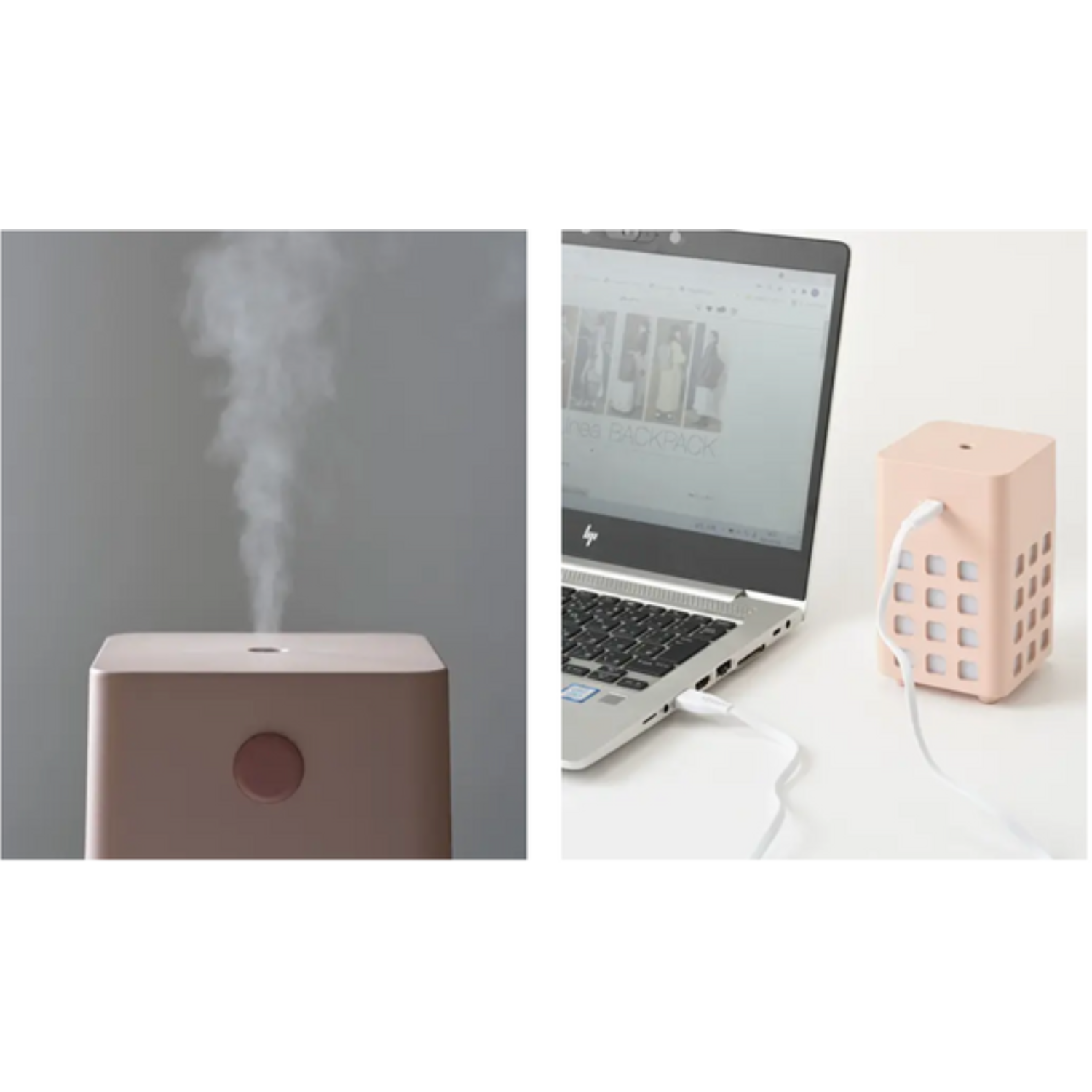 BRUNO Square Cordless Humidifier - Random Color, Portable Air Moisturizer for Home, Office, and Bedroom Use