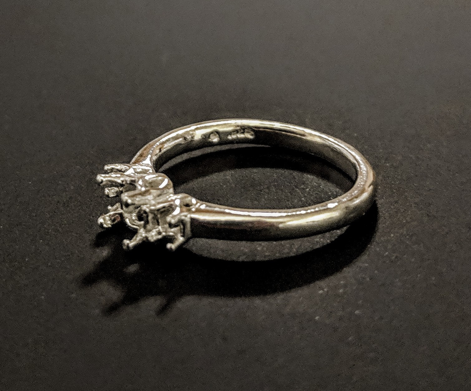 14K Gold or Sterling Silver Three Stone Ring Blank - Size 7 Round Pre-Notched Shank Setting (143821/163821) - Perfect for Jewelry Making, Engagement Rings & Custom Designs