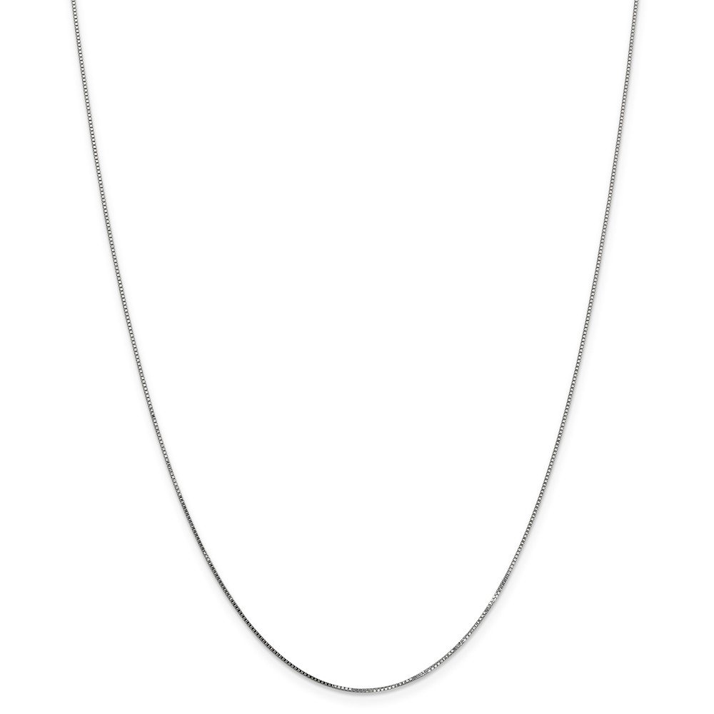 14K White Gold 0.8mm Box Chain Necklace with Lobster Clasp - Dainty Minimalist Jewelry for Women, Perfect for Everyday Wear & Gift Giving