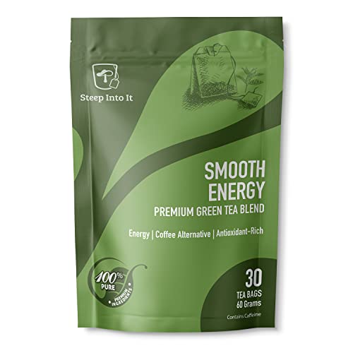 Organic Jasmine Green Tea Bags - Unsweetened, Lightly Caffeinated, Antioxidant Rich & Non-GMO (30 Count) - Smooth Energy Boost for Morning Focus & Afternoon Relaxation - Steep Into It Premium Tea