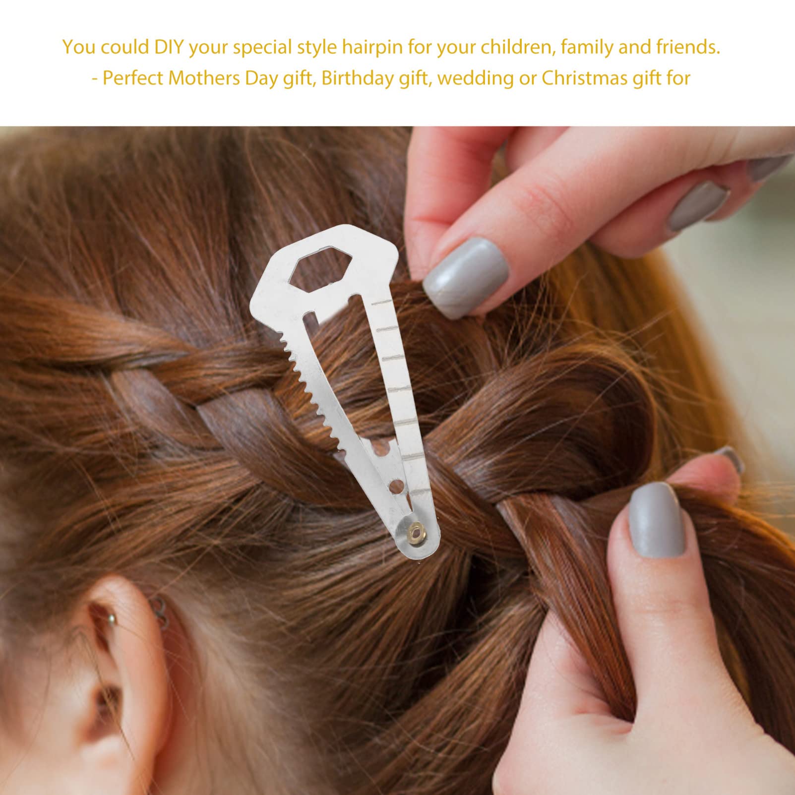 10Pcs Stainless Steel Hair Clips for Women - Multi-Functional Snap Barrettes, Non-Slip Hairpins for Girls & Women | Perfect for School, Work, Parties & Everyday Hairstyling