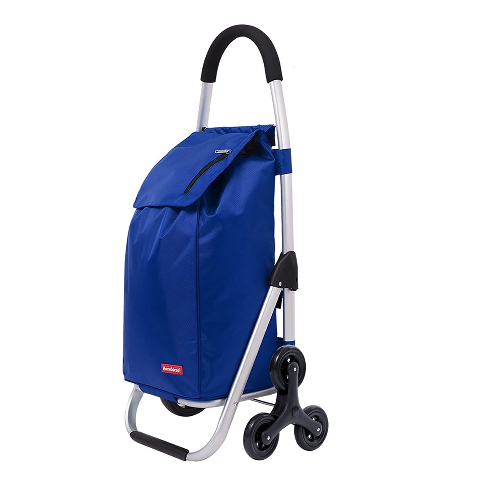 **Foldable 6-Wheel Shopping Cart with Large Capacity & Aluminum Alloy Frame - Heavy Duty Grocery Cart, Luggage Cart for Stairs, Supermarket, Market, Travel & Home Use**