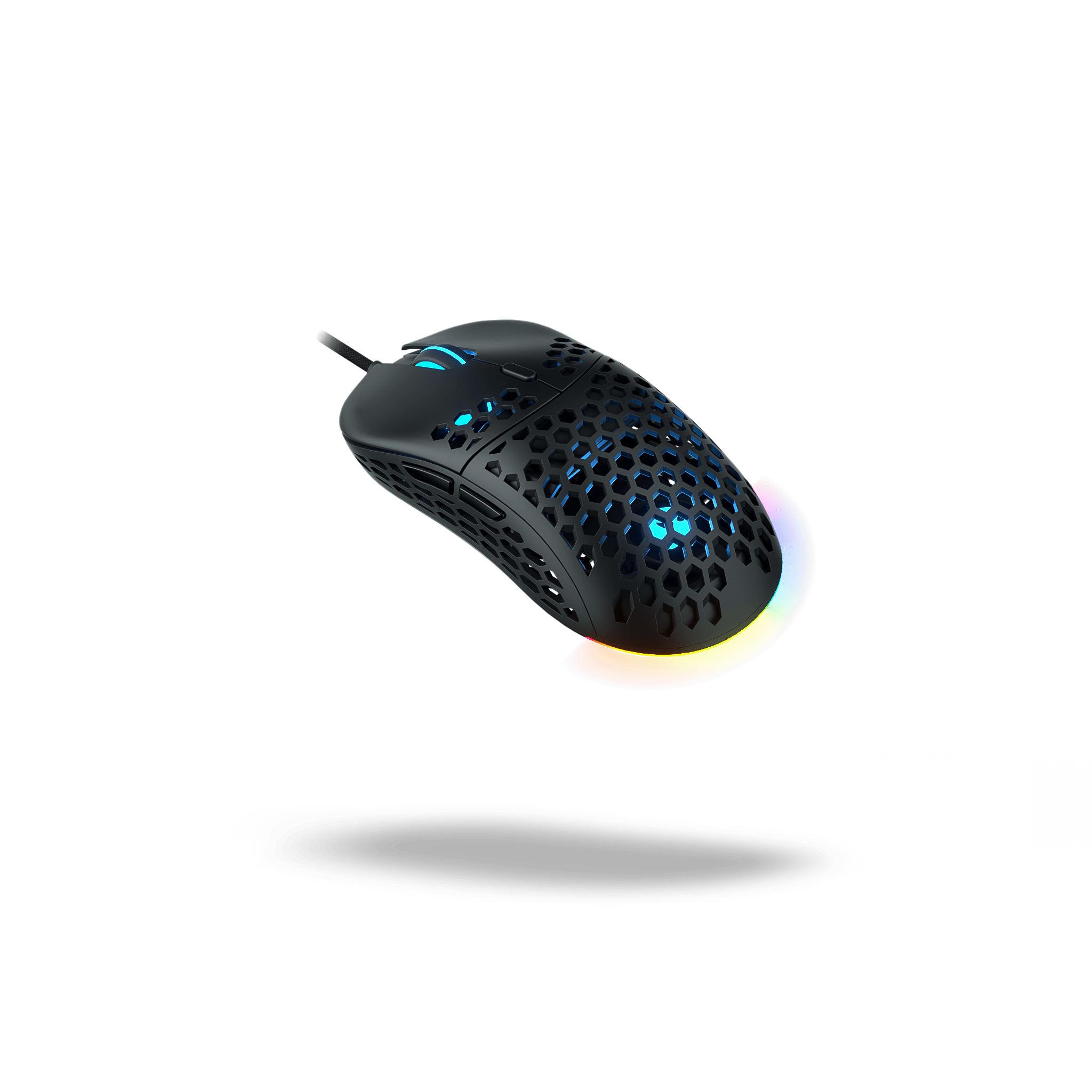 Ghost M1 UltraLight Gaming Mouse - Black | Wired RGB Ergonomic Mouse for PC & Mac | Perfect for FPS, MOBA & Esports Gaming