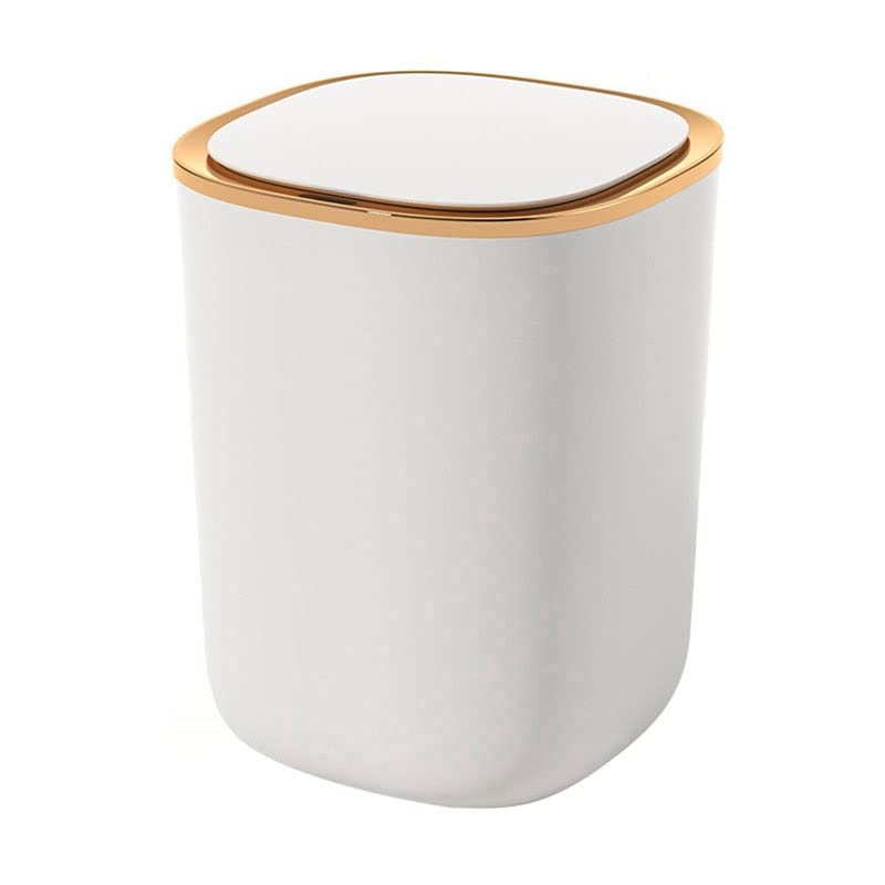 Automatic Sensor Trash Can - 23.5x23.5x30cm Smart Garbage Bin with Lid for Kitchen, Bathroom & Toilet - Waterproof & Odor-Free Waste Bin (White) | Perfect for Modern Homes & Offices