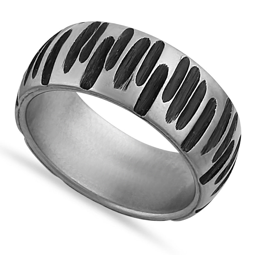 Stainless Steel Dented Pattern Wedding Band Ring for Men & Women - Perfect for Engagement, Anniversary, and Everyday Wear