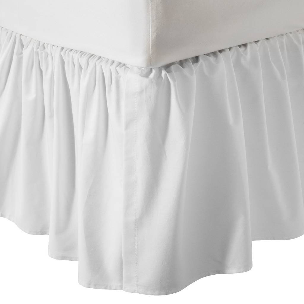 Baby Doll Crib Skirt - White Solid Dust Ruffle for Doll Beds | Perfect for Nursery Decor, Dollhouse Accessories & Pretend Play Scenes